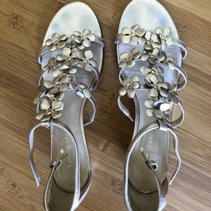 KATE SPADE ♠️ Rose Gold Flower Embellished Gladiator Tisdale Sandal
